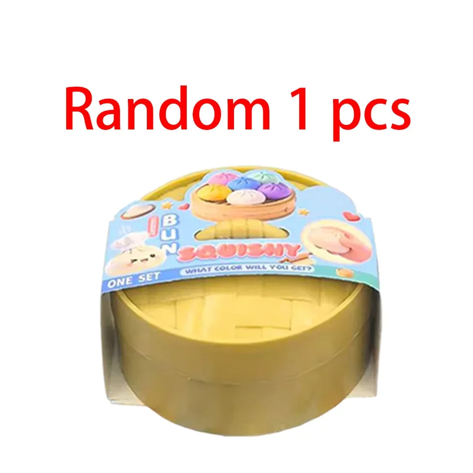 Ravioli Squishy Réaliste — Boîte Surprise TPR avec Cuiseur Bambou