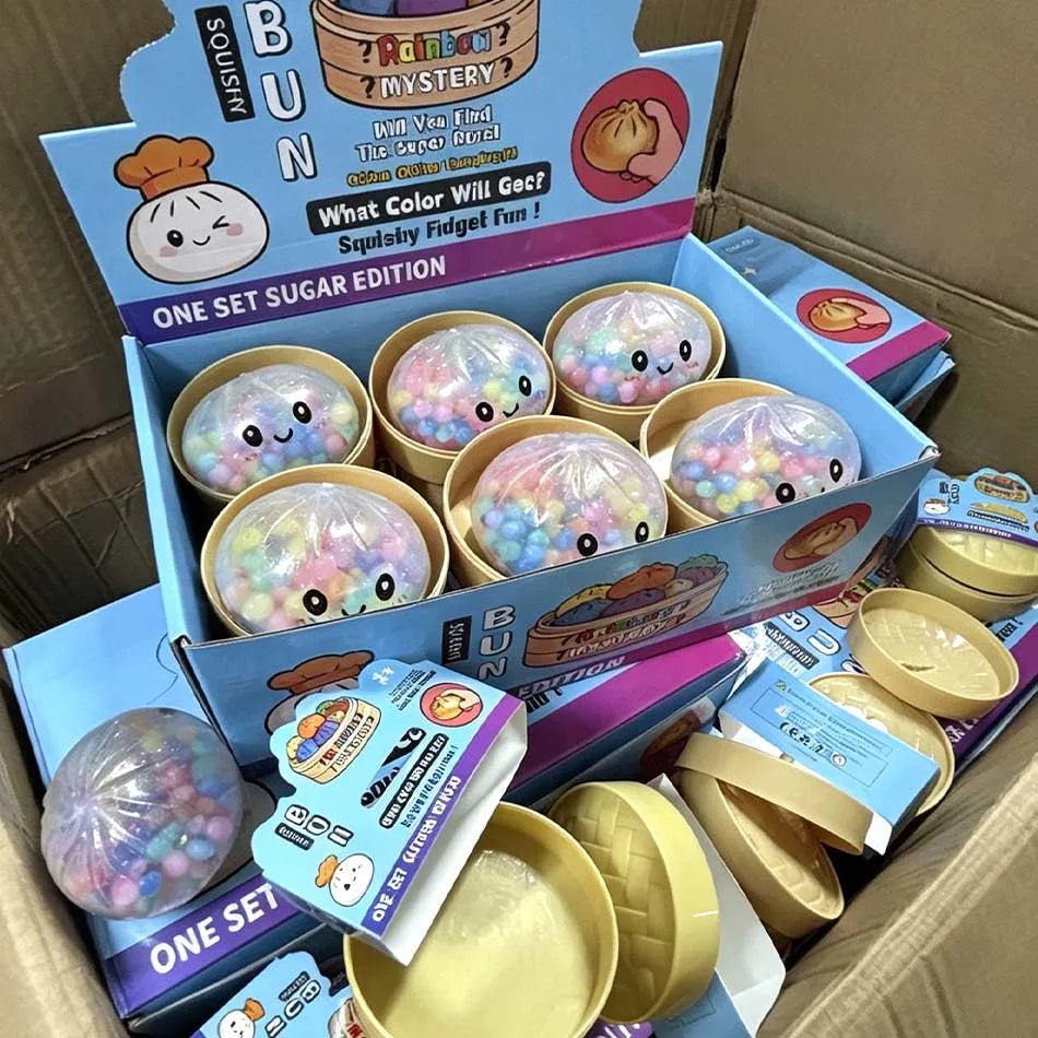 Lot Raviolis Squishy Arc-en-Ciel — Jouet Fidget Anti-Stress