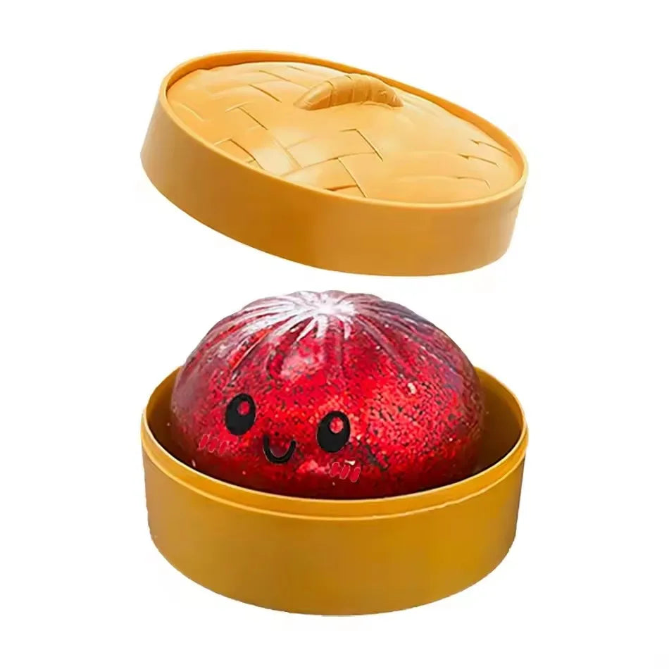 Balle Anti-Stress Ravioli Squishy — Rebond Lent & Cuiseur Bambou
