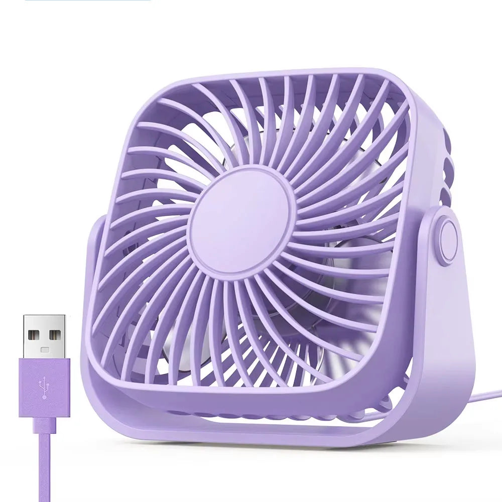 Ventilateur USB Portable 4 pouces Pliable — 3 Vitesses, 360° Réglable