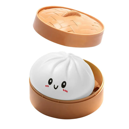 Ravioli Squishy Réaliste — Boîte Surprise TPR avec Cuiseur Bambou
