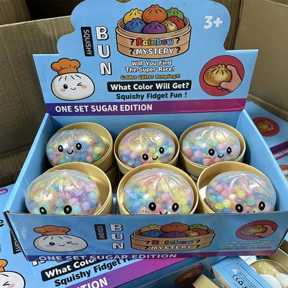 Lot Raviolis Squishy Arc-en-Ciel — Jouet Fidget Anti-Stress