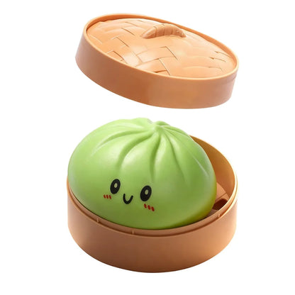 Ravioli Squishy Réaliste — Boîte Surprise TPR avec Cuiseur Bambou