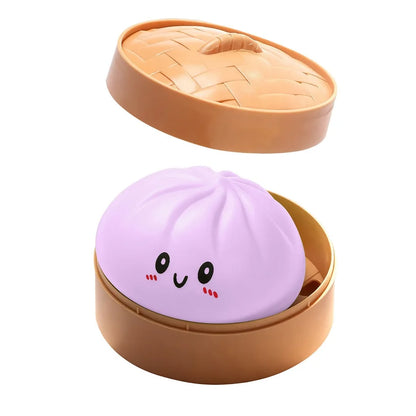Ravioli Squishy Réaliste — Boîte Surprise TPR avec Cuiseur Bambou