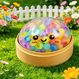 Ravioli Squishy Arc-en-Ciel avec Perles — Cuiseur Vapeur Bambou