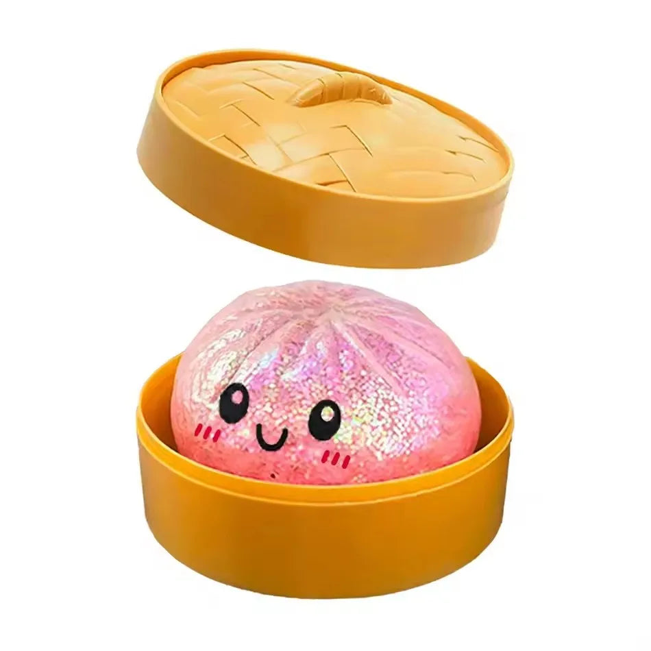 Balle Anti-Stress Ravioli Squishy — Rebond Lent & Cuiseur Bambou