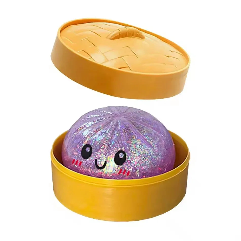 Balle Anti-Stress Ravioli Squishy — Rebond Lent & Cuiseur Bambou