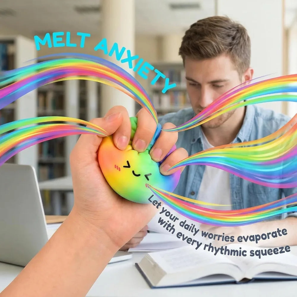 Ravioli Squishy Pailleté — Jouet Sensoriel Lent avec Boîte Cadeau