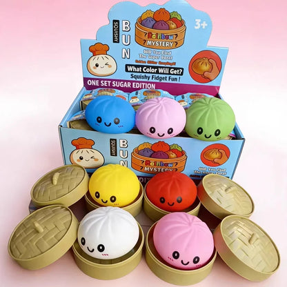 Ravioli Squishy Réaliste — Boîte Surprise TPR avec Cuiseur Bambou
