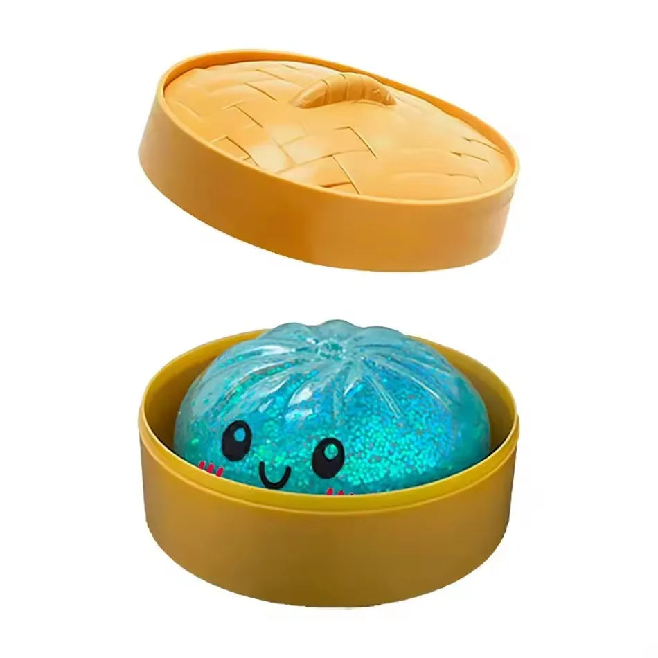 Balle Anti-Stress Ravioli Squishy — Rebond Lent & Cuiseur Bambou