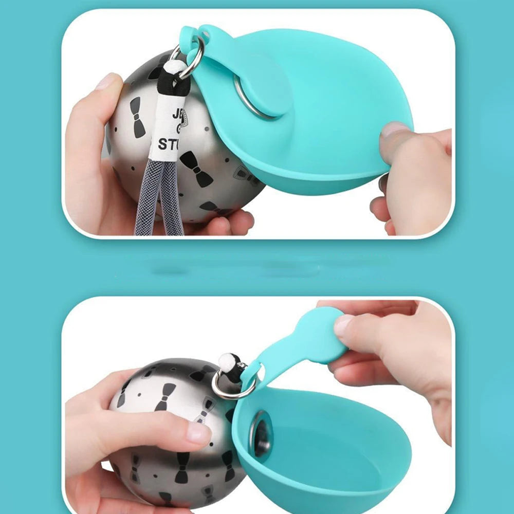 Bouteille d'Eau Portable 2-en-1 pour Chien — 250 ml Compacte