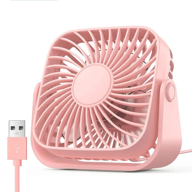 Ventilateur USB Portable 4 pouces Pliable — 3 Vitesses, 360° Réglable