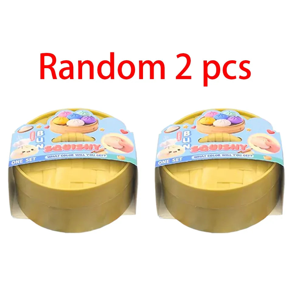 Ravioli Squishy Réaliste — Boîte Surprise TPR avec Cuiseur Bambou