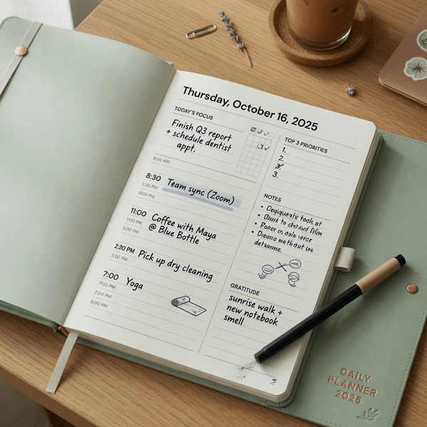 Agenda Quotidien Imprimable PDF — Planificateur Journalier
