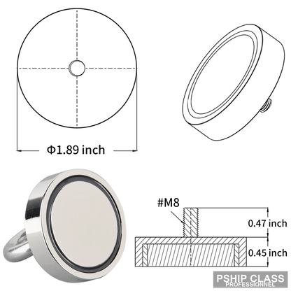 produAimant de pêche circulaire NdFeB C48L pour récupération magnétique sous-marine - vue 2 ct_name - P-SHIP
