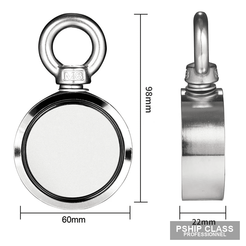 produAimant de pêche double face 120kg en néodyme pour récupération sous-marine - vue 8 ct_name - P-SHIP