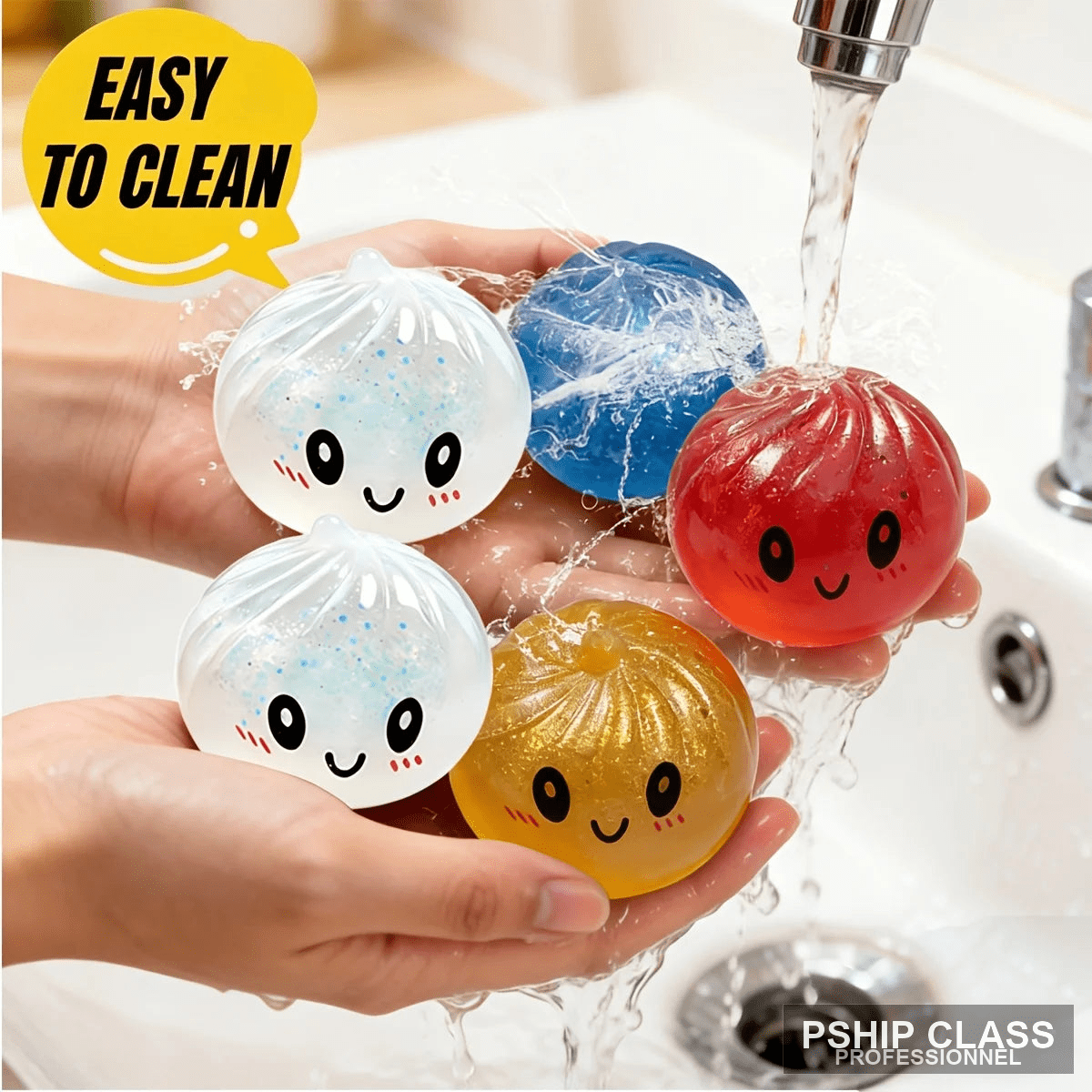 produBalle anti-stress squishy dumpling avec rebond lent et boîte cadeau bambou - vue 4 ct_name - P-SHIP