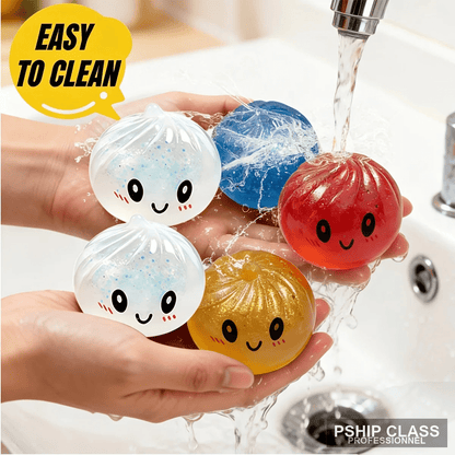 produBalle anti-stress squishy dumpling avec rebond lent et boîte cadeau bambou - vue 4 ct_name - P-SHIP