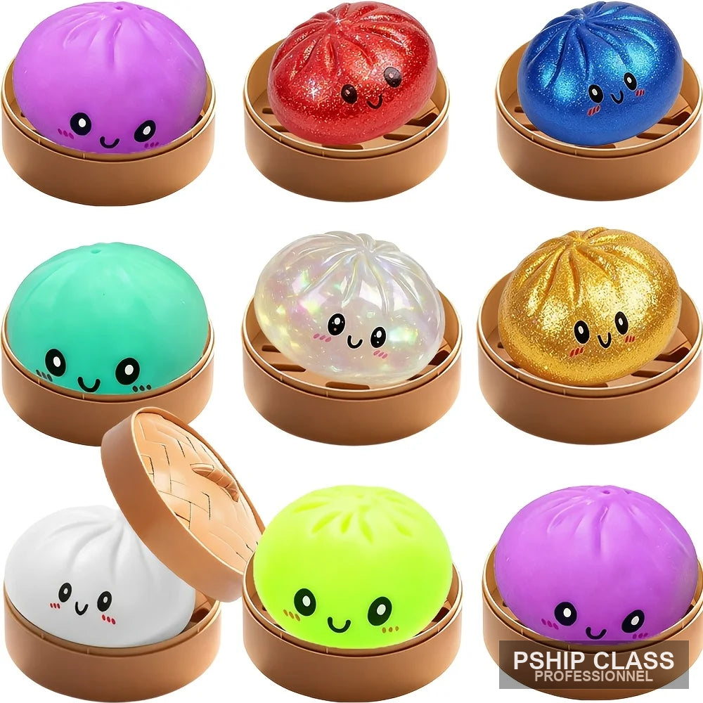 produBalle anti-stress squishy dumpling avec rebond lent et boîte cadeau bambou - vue 5 ct_name - P-SHIP