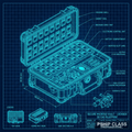 Blueprint MicroSD Vault Lockbox - Fichier STL