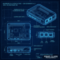 Blueprint Pi 4 Stealth Case - Fichier STL
