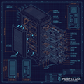 Blueprint Pi Cluster Stealth Case - 4 Pièces STL Séparées