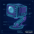 Blueprint Retro CRT Mini Monitor Stand - Fichier STL
