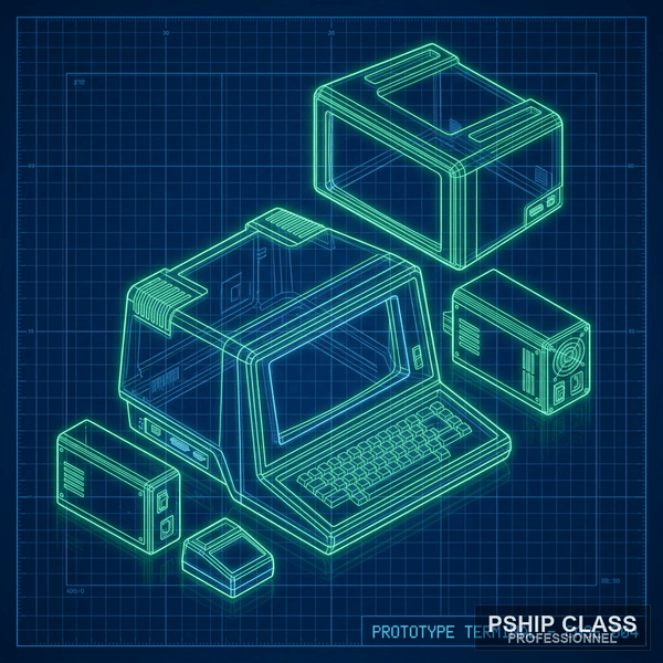 Blueprint Retro Terminal Prop Shell - 4 Pièces STL Séparées