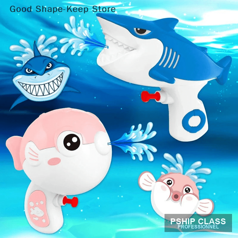 produJouets de plage jets d'eau — requin crocodile et poisson-globe pour piscine - vue 2 ct_name - P-SHIP