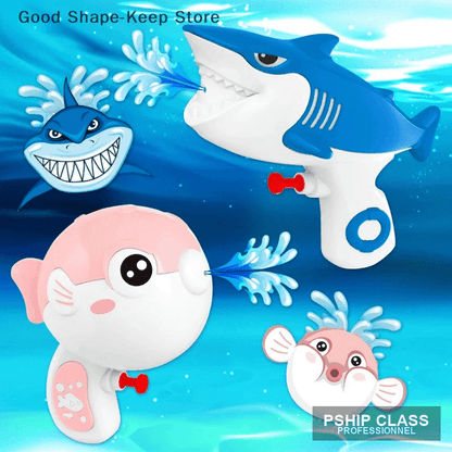 produJouets de plage jets d'eau — requin crocodile et poisson-globe pour piscine - vue 2 ct_name - P-SHIP