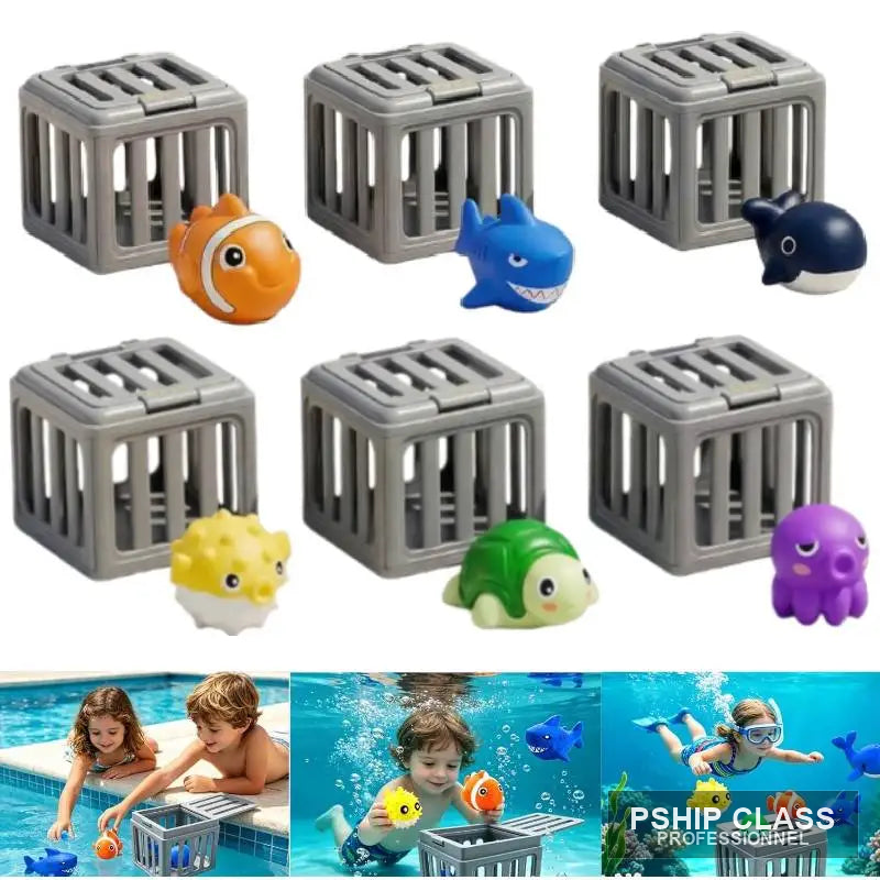produJouets de plongée piscine pour enfants avec animaux marins et cages aquatiques - vue 2 ct_name - P-SHIP