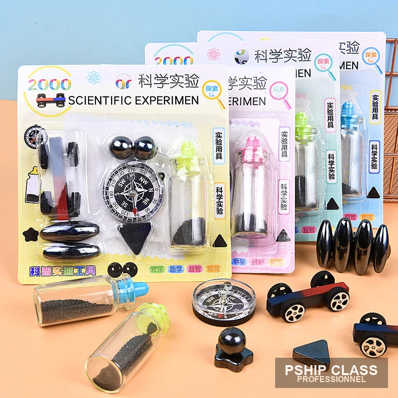 produKit expériences magnétisme éducatif avec boussole et aimants pour enfants - vue 1 ct_name - P-SHIP