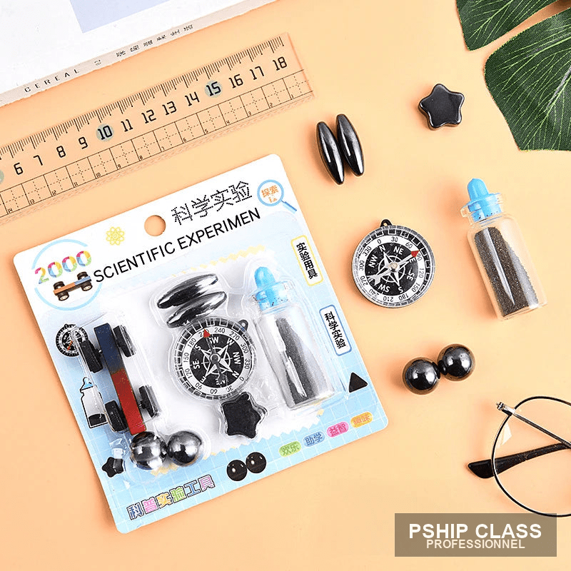produKit expériences magnétisme éducatif avec boussole et aimants pour enfants - vue 4 ct_name - P-SHIP