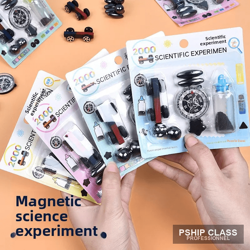 produKit expériences magnétisme éducatif avec boussole et aimants pour enfants - vue 2 ct_name - P-SHIP