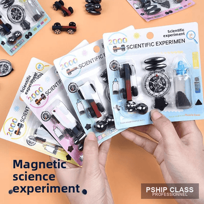 produKit expériences magnétisme éducatif avec boussole et aimants pour enfants - vue 2 ct_name - P-SHIP