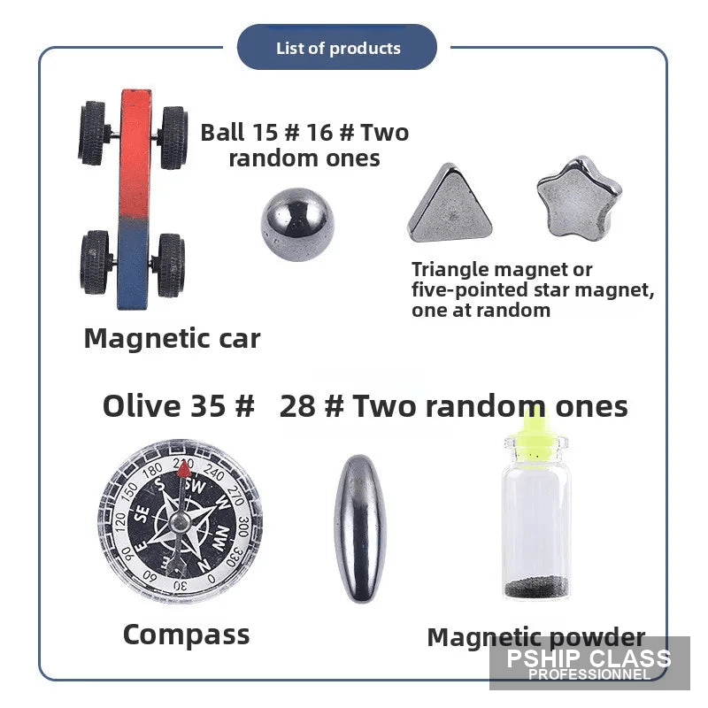 produKit expériences magnétisme éducatif avec boussole et aimants pour enfants - vue 5 ct_name - P-SHIP