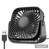 Mini Ventilateur USB Portable 4 Pouces — 3 Vitesses Silencieux 360° Bureau & Camping