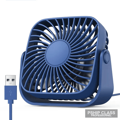 produMini ventilateur USB portable 4 pouces 3 vitesses silencieux 360° bureau et camping - vue 8 ct_name - P-SHIP