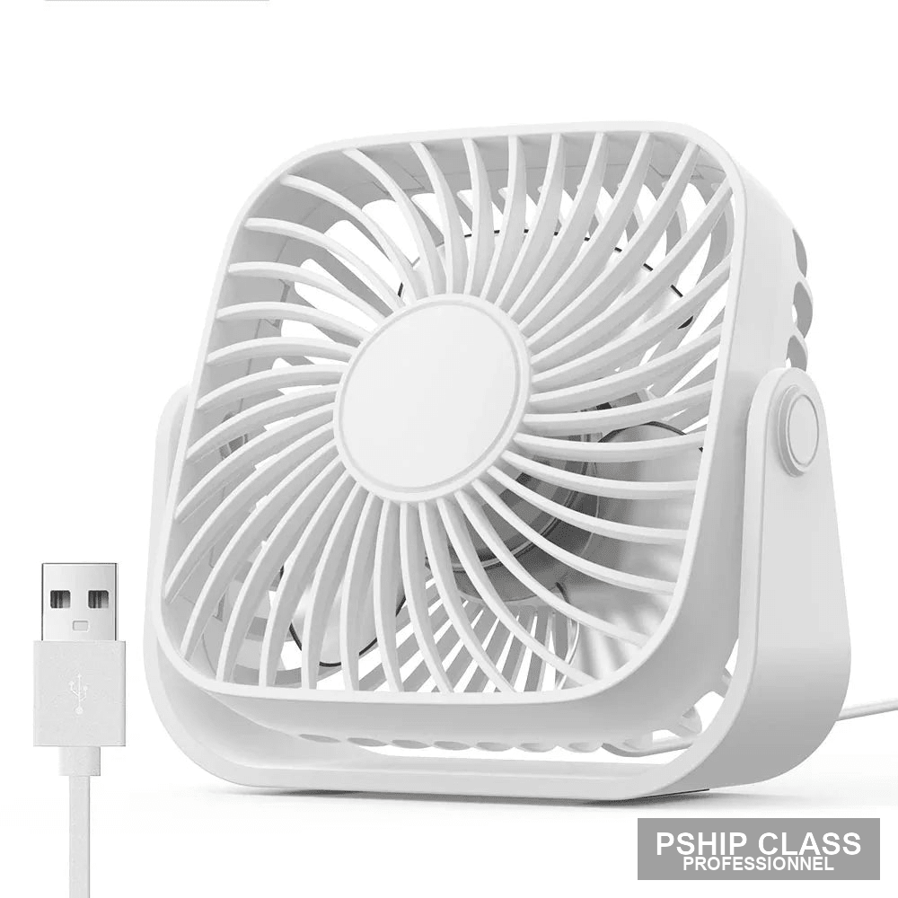 produMini ventilateur USB portable 4 pouces 3 vitesses silencieux 360° bureau et camping - vue 7 ct_name - P-SHIP