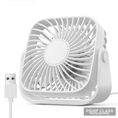 produMini ventilateur USB portable 4 pouces 3 vitesses silencieux 360° bureau et camping - vue 7 ct_name - P-SHIP