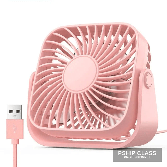 produMini ventilateur USB portable 4 pouces 3 vitesses silencieux 360° bureau et camping - vue 9 ct_name - P-SHIP
