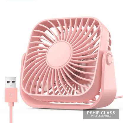 produMini ventilateur USB portable 4 pouces 3 vitesses silencieux 360° bureau et camping - vue 9 ct_name - P-SHIP