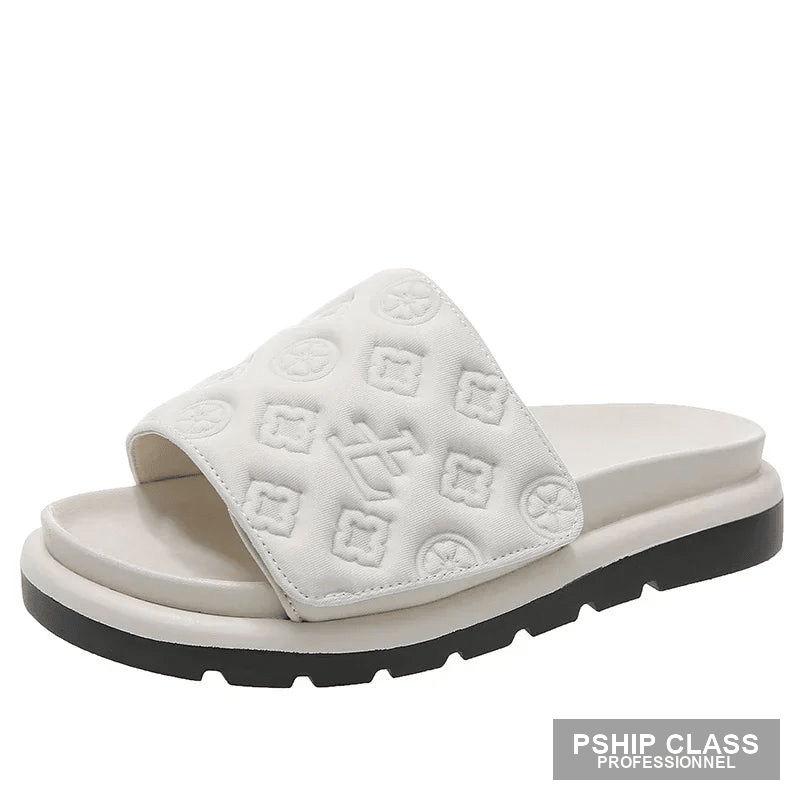 produMules femme designer luxe — sandales plateforme embossées mode plage et extérieur - vue 7 ct_name - P-SHIP
