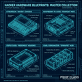 Pack Complet Blueprints 3D Hacker - 10 Modèles STL