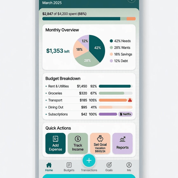 Planificateur Budget & Finances Imprimable PDF