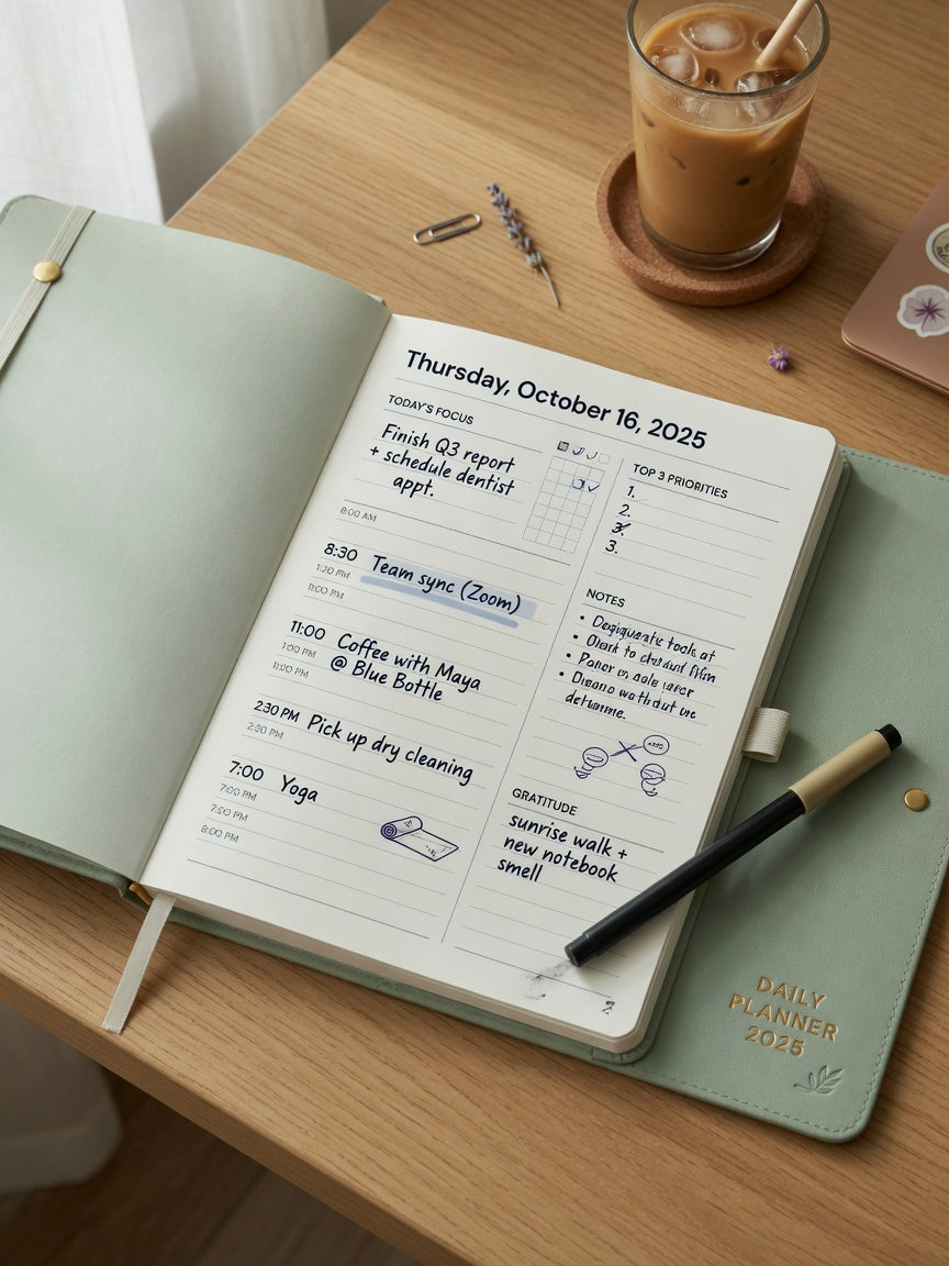Agenda Quotidien Imprimable PDF — Planificateur Journalier