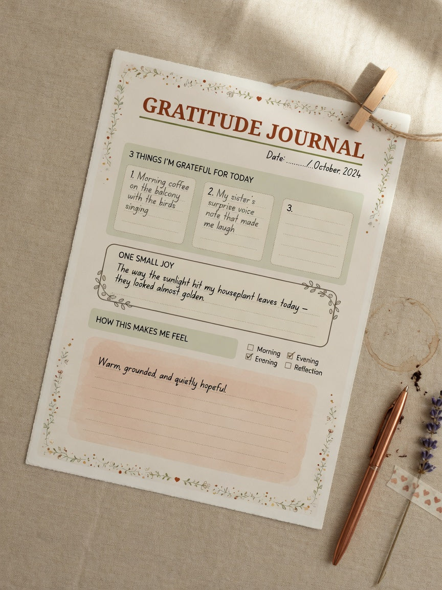 Journal de Gratitude Imprimable PDF