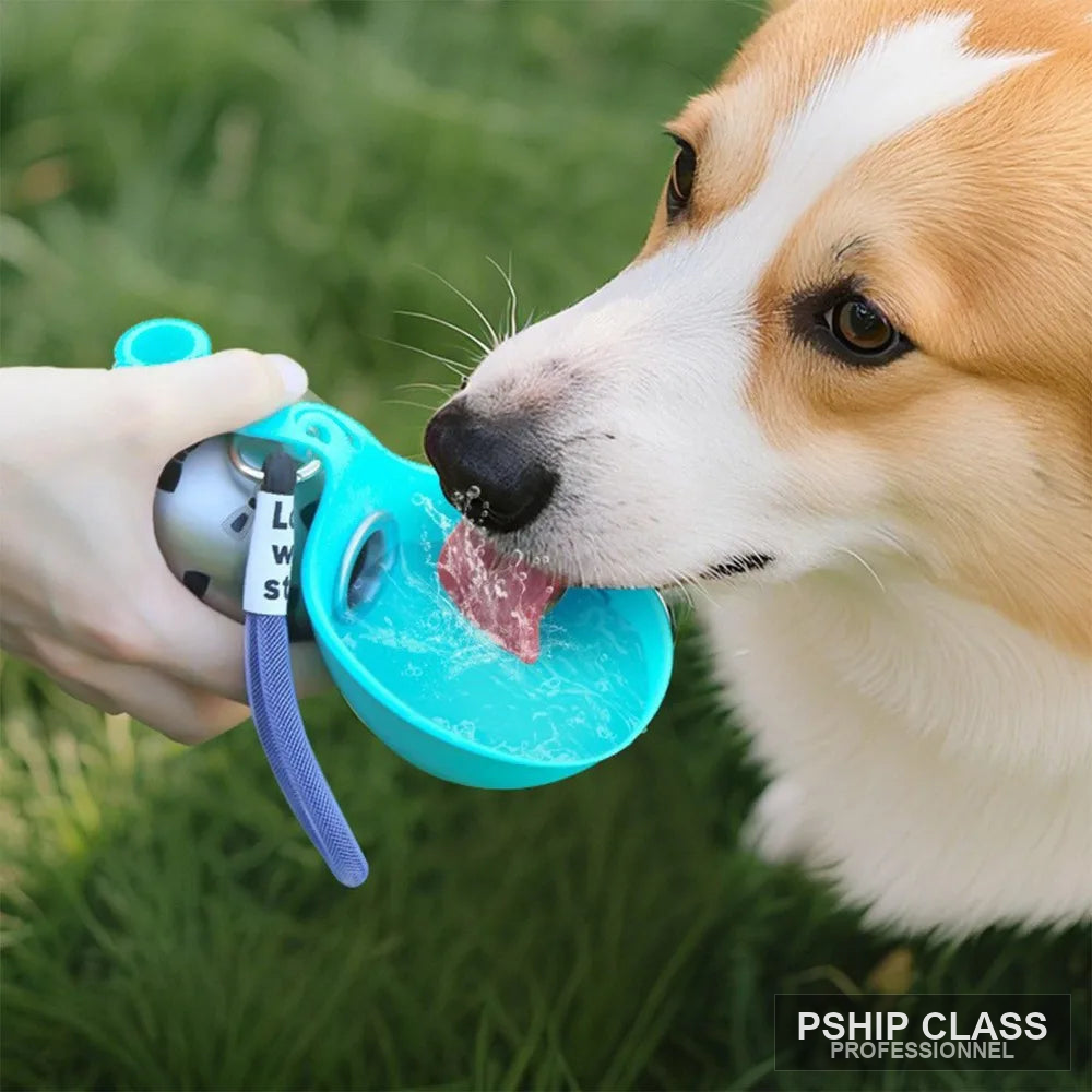 Gourde 2-en-1 pour chien 285ml avec bol silicone amovible - vue 2