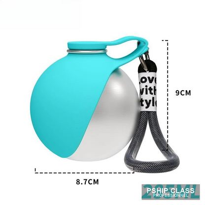 Gourde 2-en-1 pour chien 285ml avec bol silicone amovible - vue 8