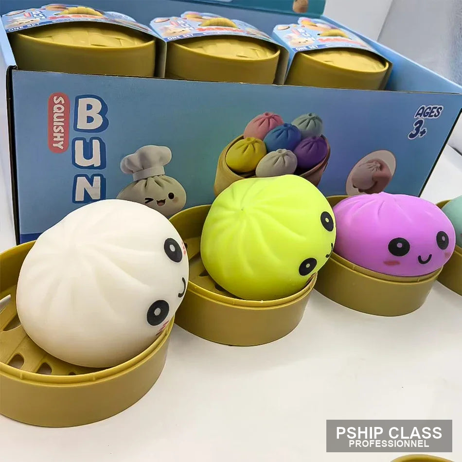 Ravioli squishy réaliste boîte aveugle TPR avec cuiseur bambou surprise - vue 4